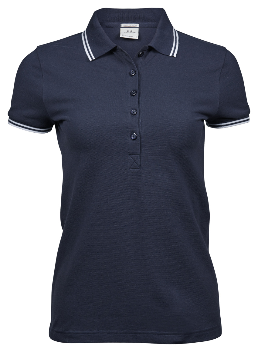 Ladies' Luxury Stripe Stretch Polo Tee Jays 1408 navy/white S