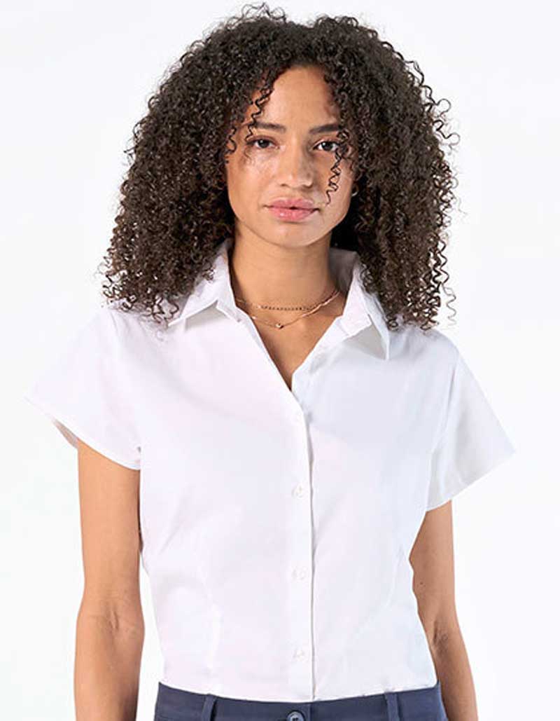 Ladies` Stretch-Blouse Excess Shortsleeve L630