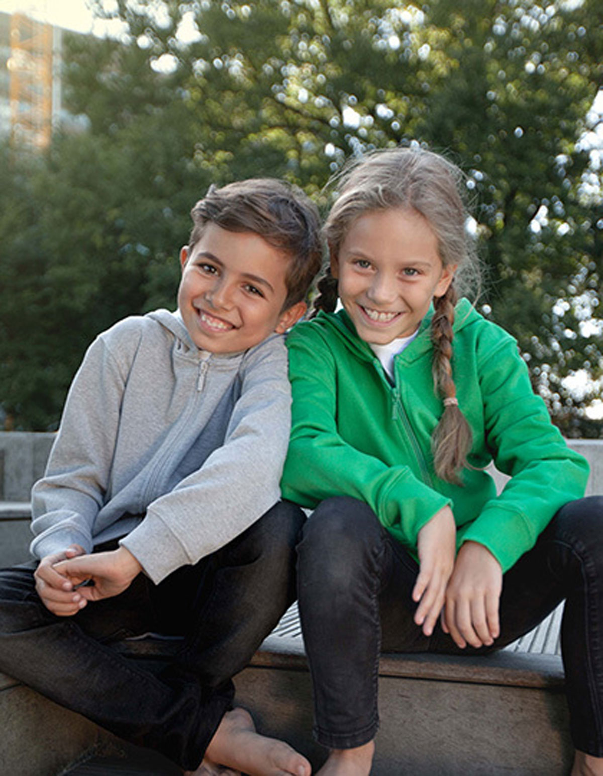 Kids Zip Hoodie Neutral NE13301