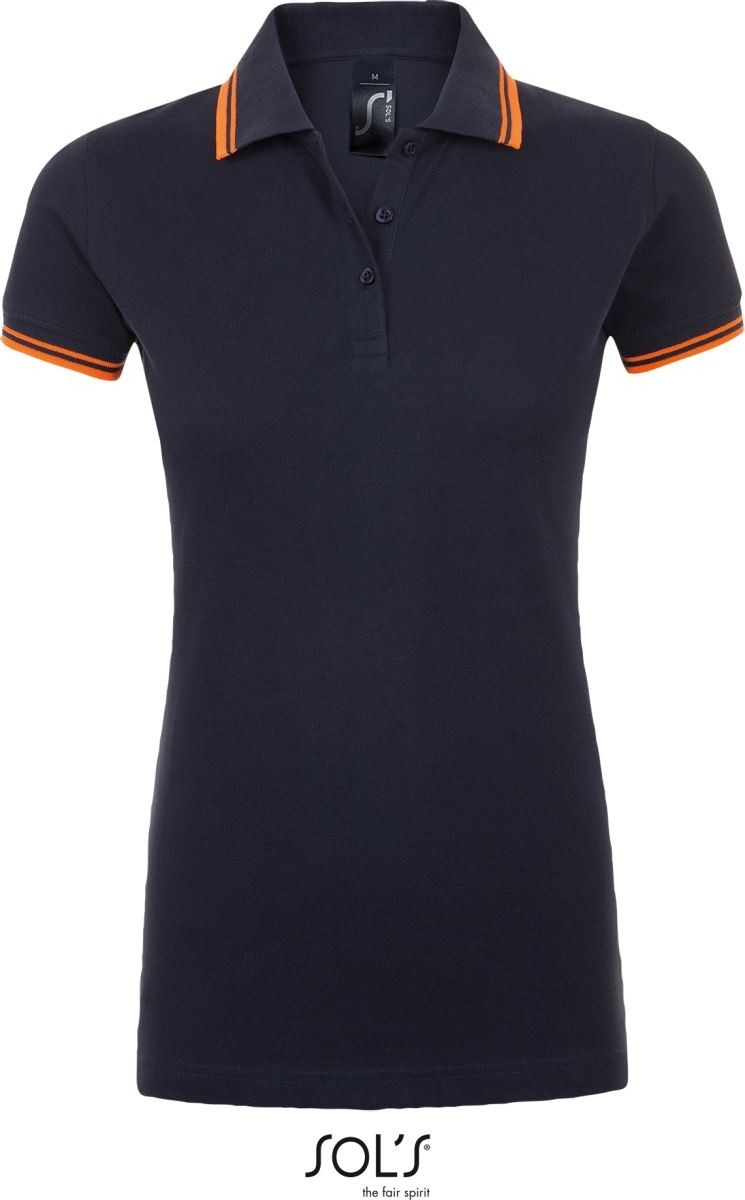 french navy/ neon orange