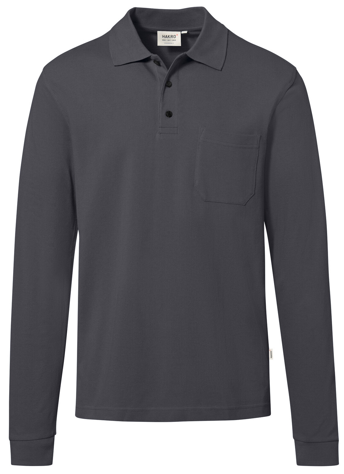 HAKRO Pocket-Longsleeve-Polo MIKRALINAR® ECO 817
