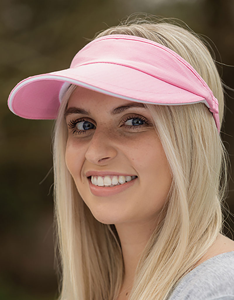 Herringbone Sun Visor with Sandwich Peak Result Headwear RC048X