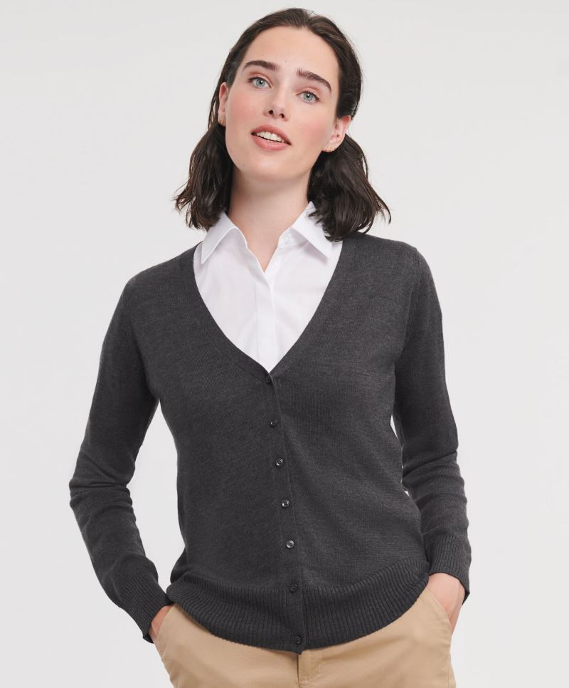 Damen-Cardigan V-Ausschnitt Russell 715F