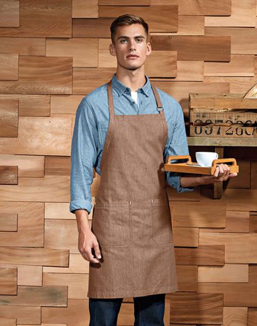 Organic Denim Fairtrade Bib Apron Premier PW113
