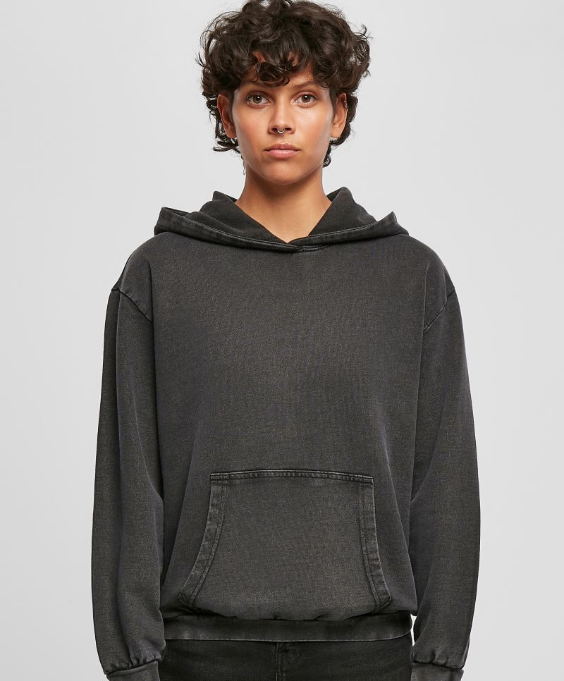 Build your Brand BY194 Damen Kapuzen Sweater "Acid Wash"