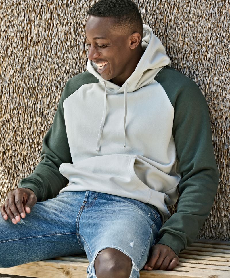 UNLABELED Two-Tone Hooded Sweatshirt Tee Jays TJ5156