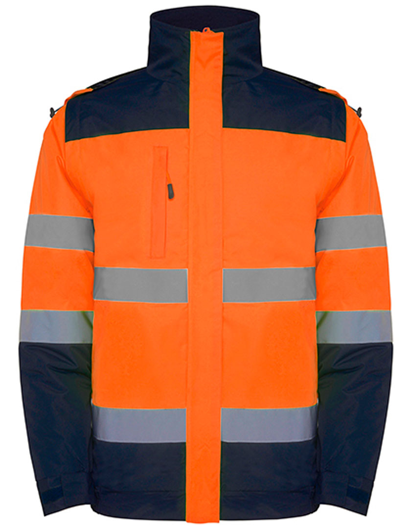 navy/ fluor orange