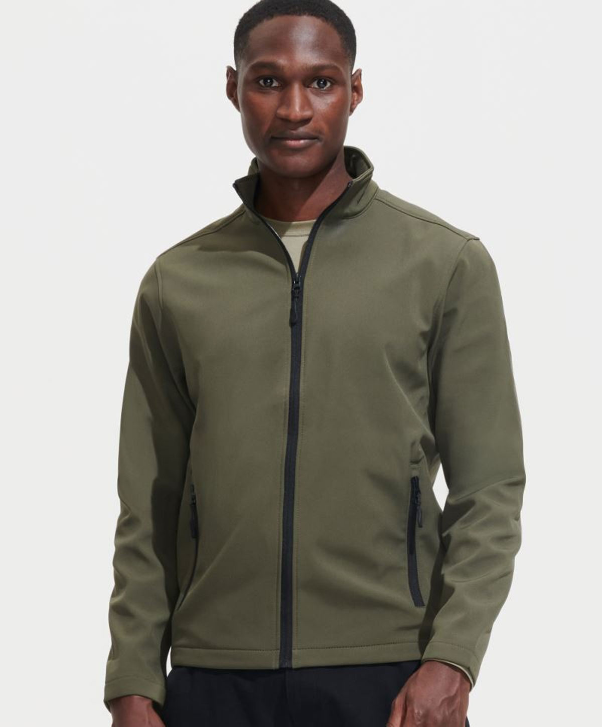 Mens Softshell Zip Jacket Race Sol's 1195