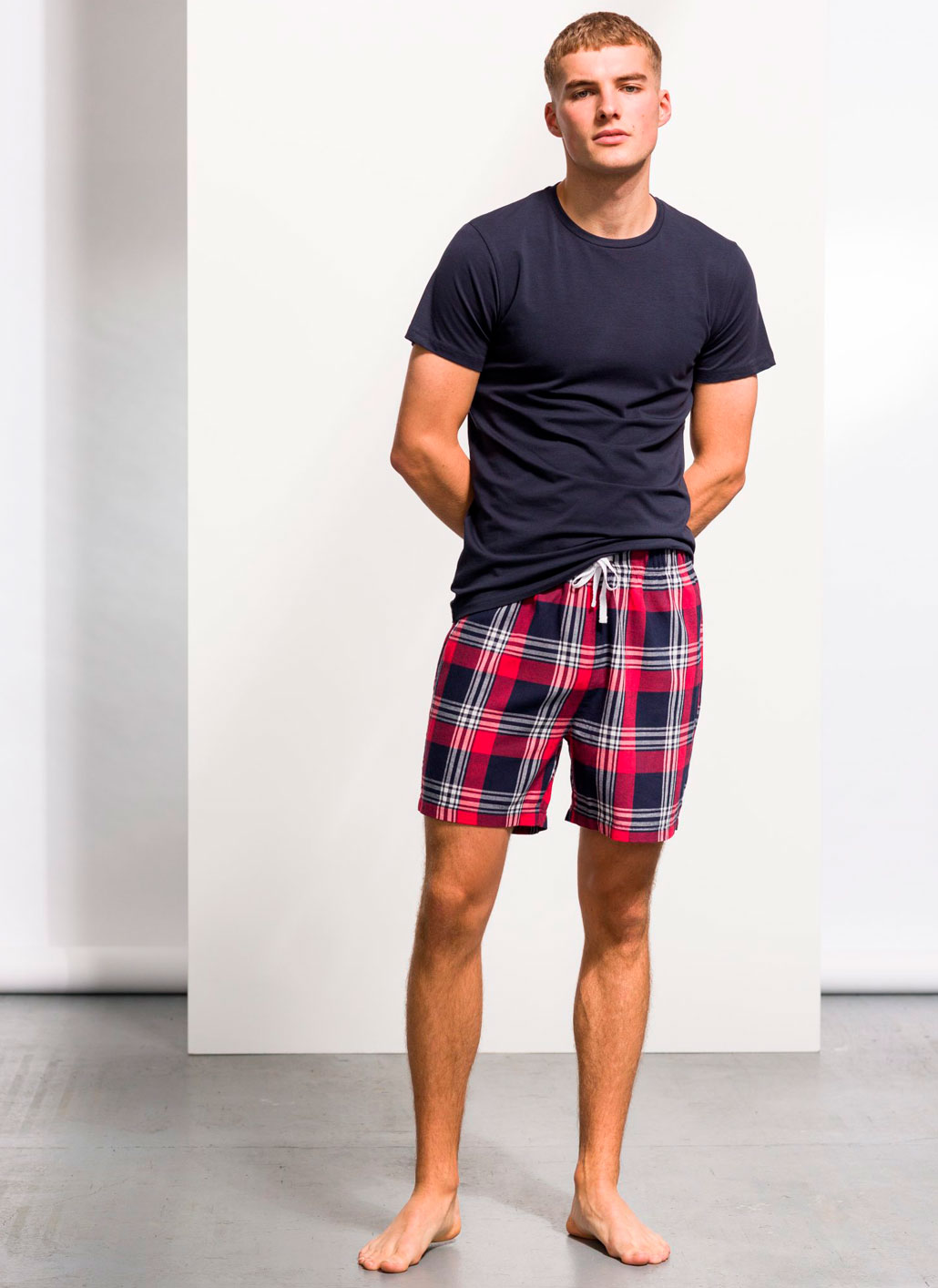 Men´s Tartan Lounge Shorts Skinnifit SF082