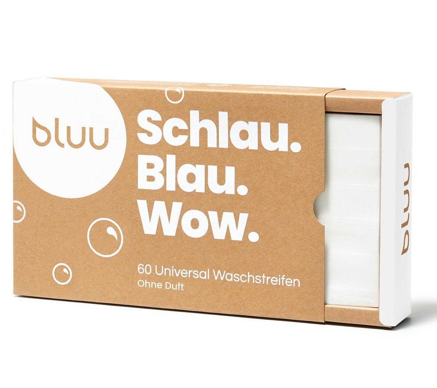 Universal Waschmittelstreifen ohne Duft bluu 60 Stück