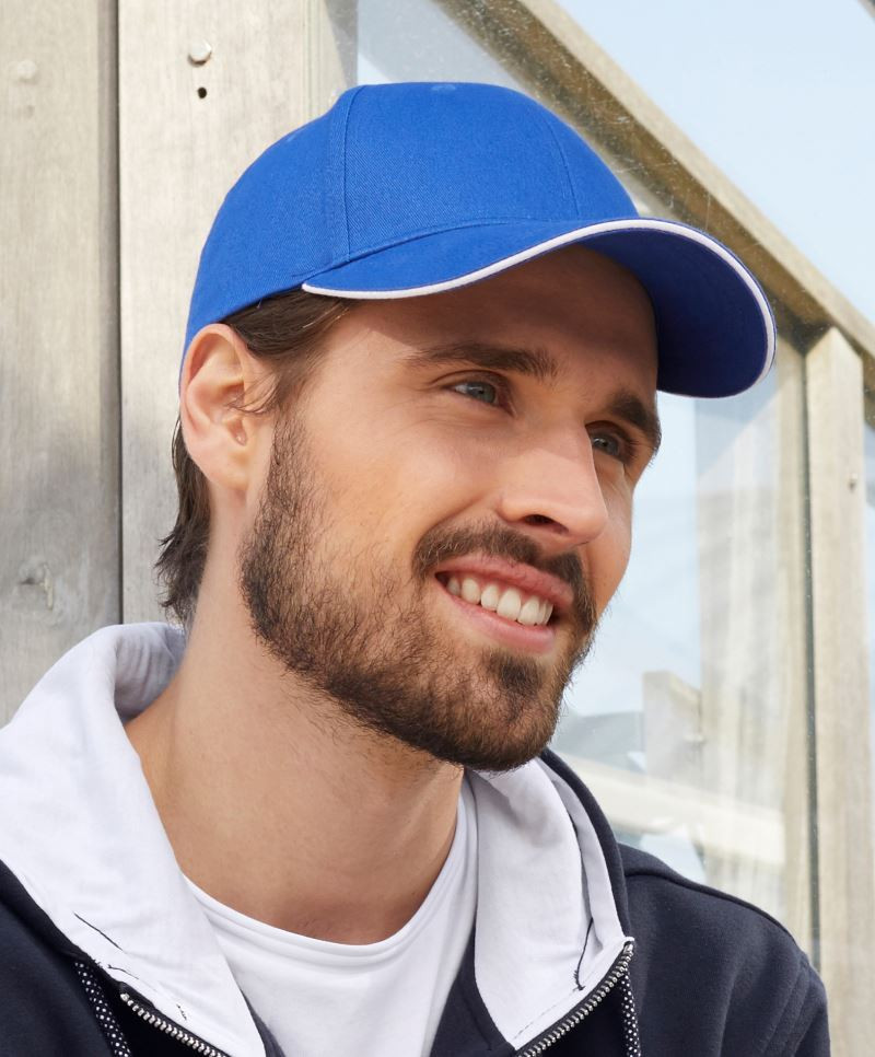 6 Panel Brushed Sandwich Cap Myrtle Beach 6212