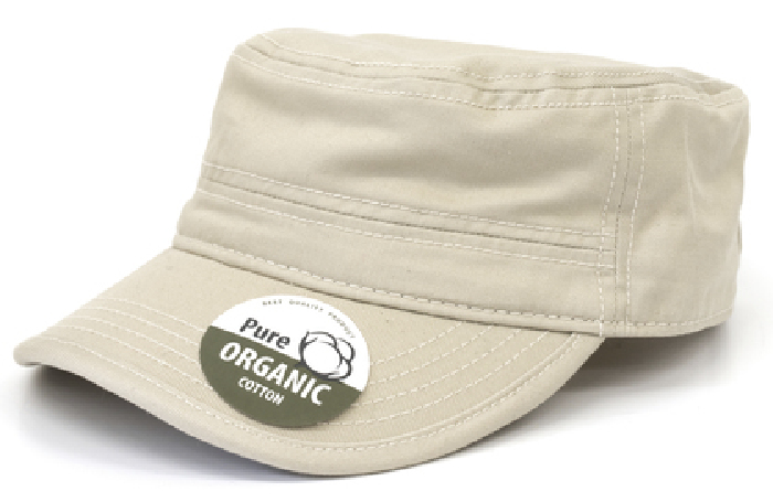 Organic Cotton Army Cap Washed Brain Waves BW7019
