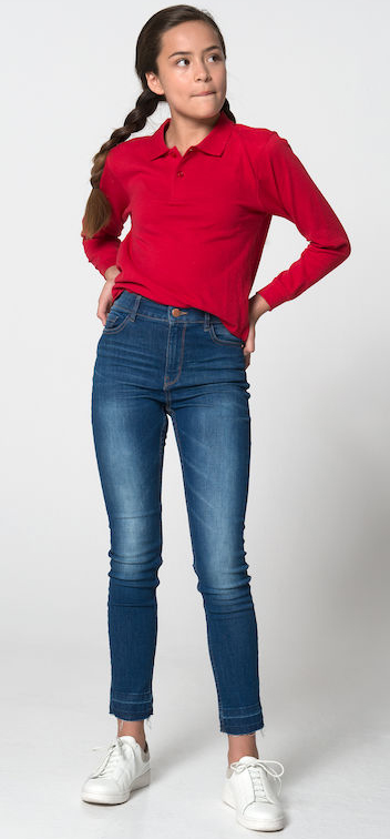 Clique Basic Polo L/S Junior 028233