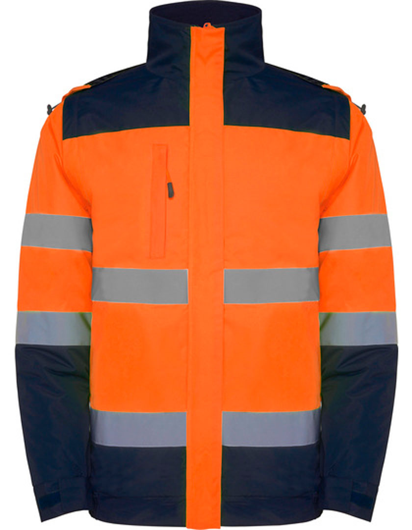navy/ fluor orange