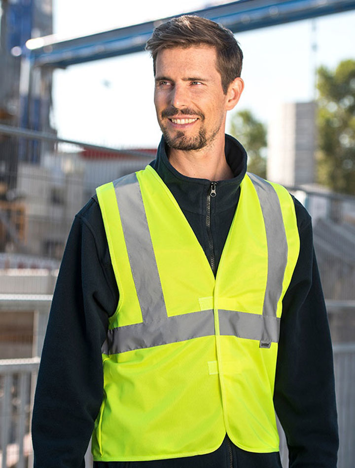 Hi-Vis Safety Vest With 3 Reflective Stripes Bremen Korntex KXDR