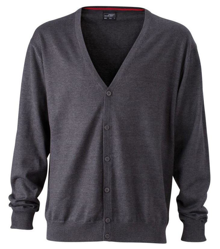 Men's V-Neck Cardigan James&Nicholson JN661