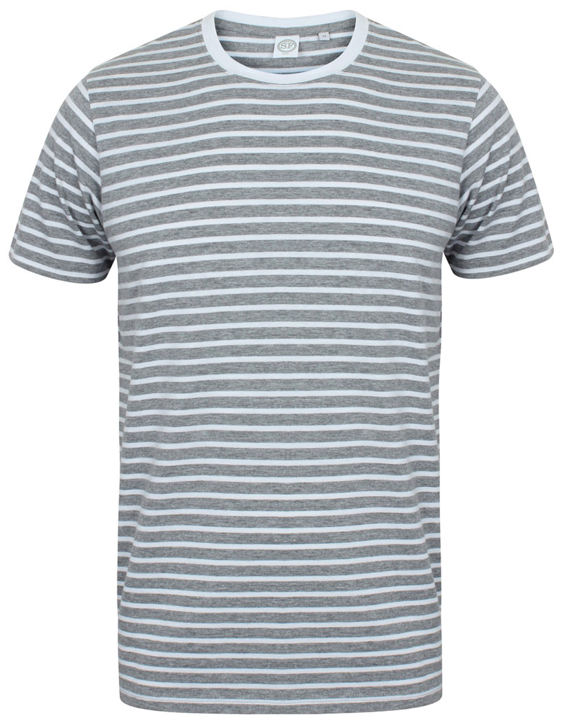 heather grey stripe