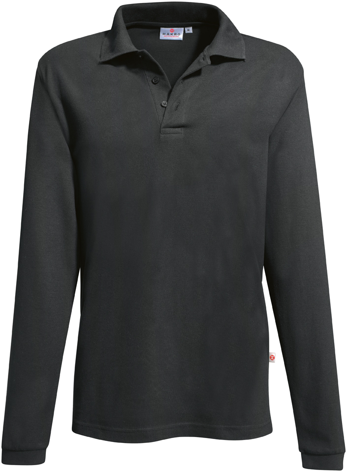 Hakro Longsleeve-Poloshirt Classic 0820 schwarz XXL