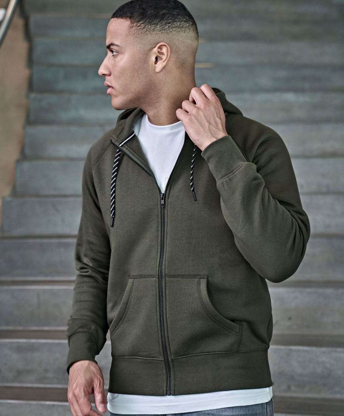 Herren Kapuzen Sweatjacke Tee Jays 5435