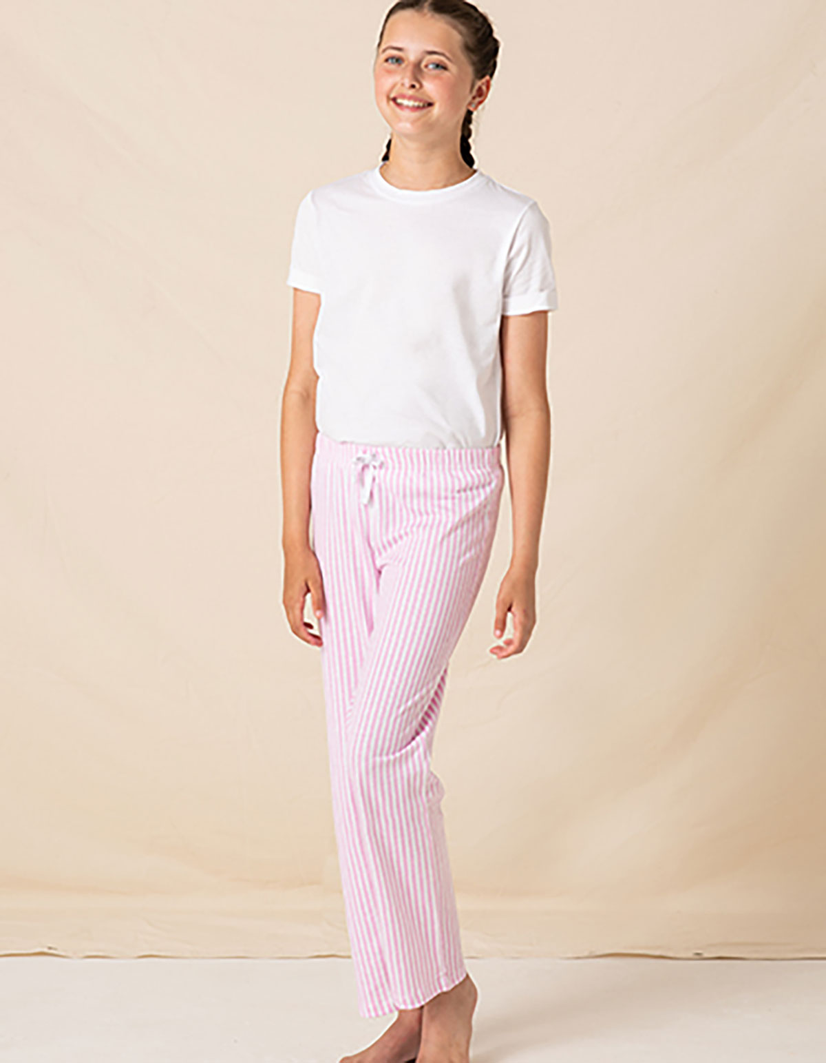 white / pink-white stripes