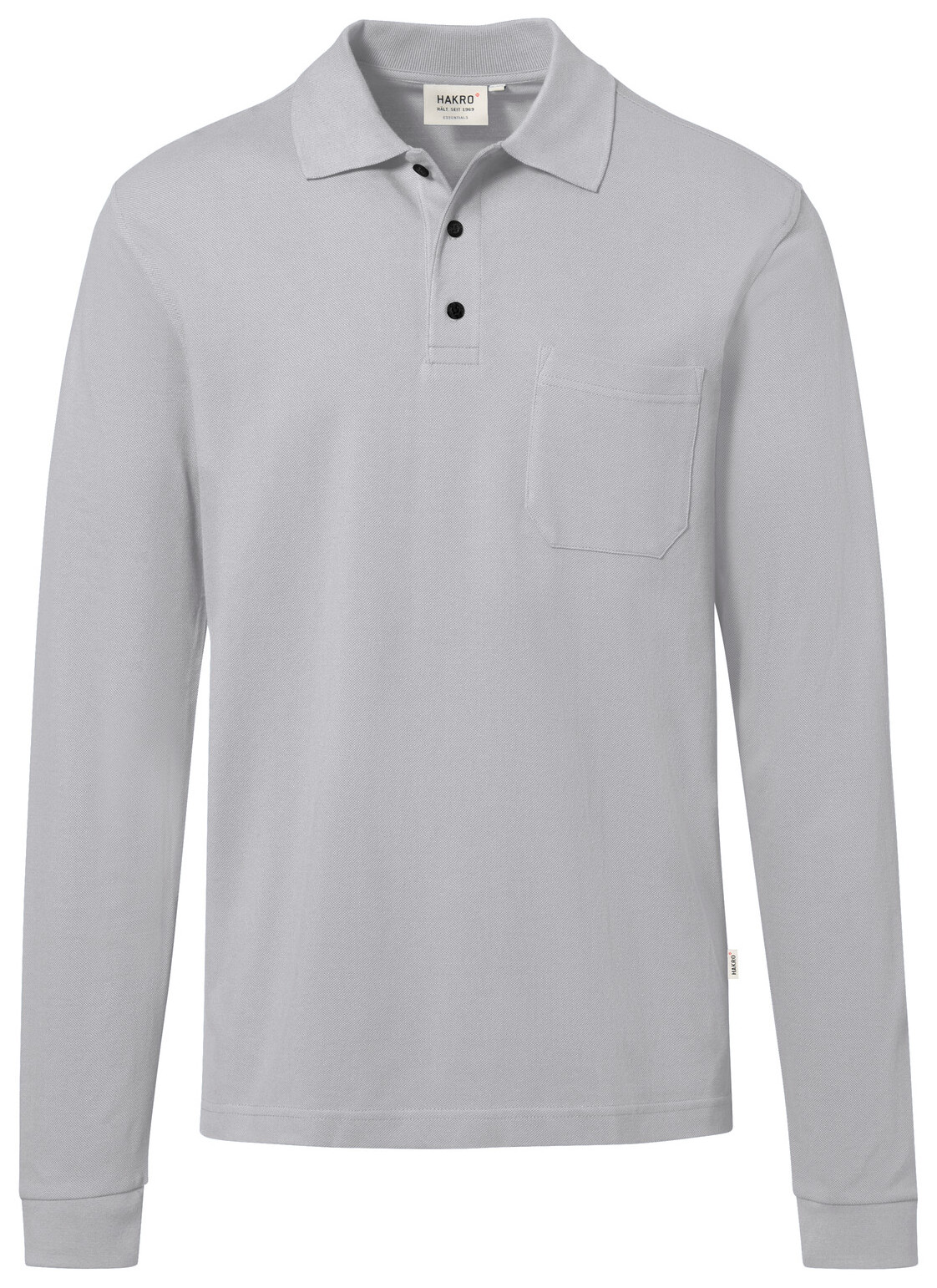 HAKRO Pocket-Longsleeve-Polo MIKRALINAR® ECO 817