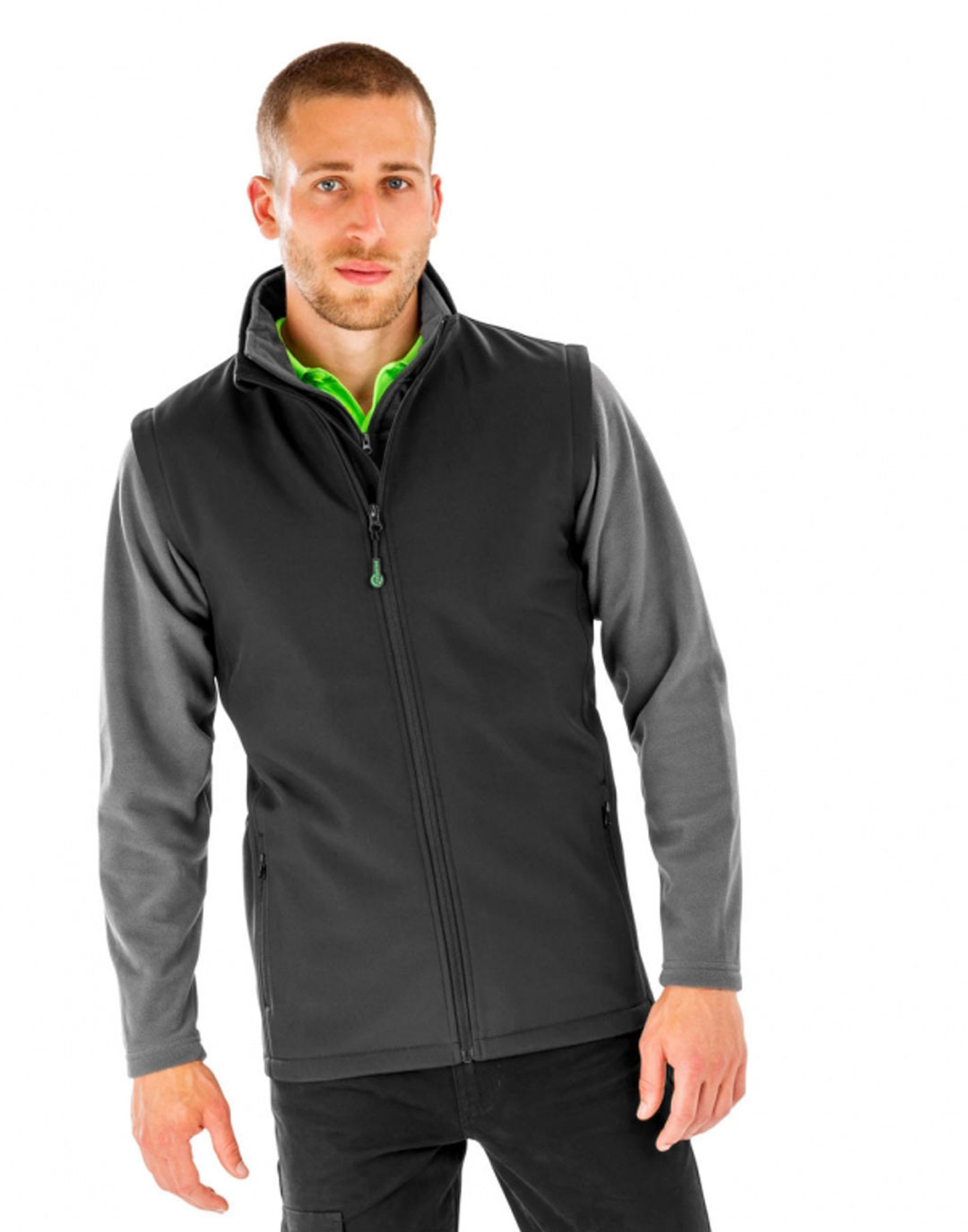 Mens Recycled 2-Layer Printable Softshell Bodywarmer Result R902M