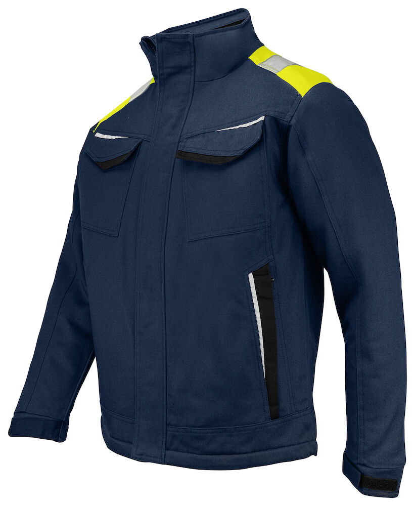 ProJob 5438 Gefütterte Jacke mit Kontrastelementen 320 GSM BAUMWOLLE