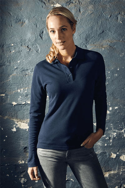 Promodoro Women's Heavy Polo LS 4605