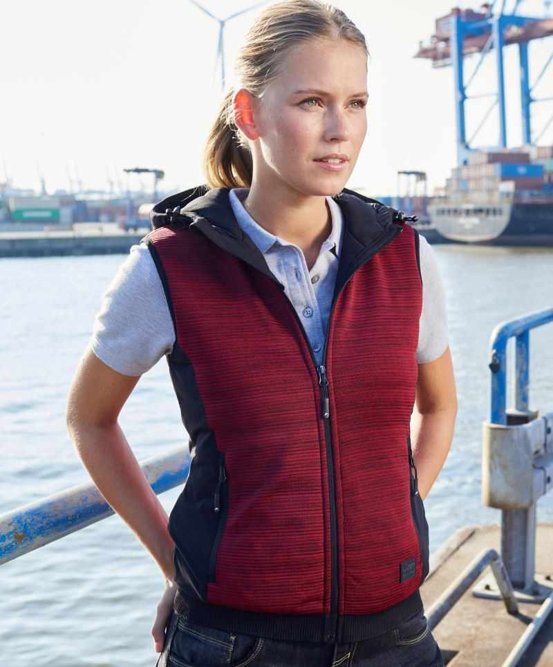 JN1847 Ladies' Padded Hybrid Gilet James&Nicholson
