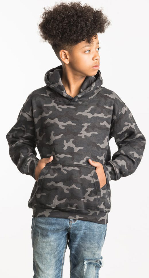 Camo Hoodie Kids AWDis JH014J