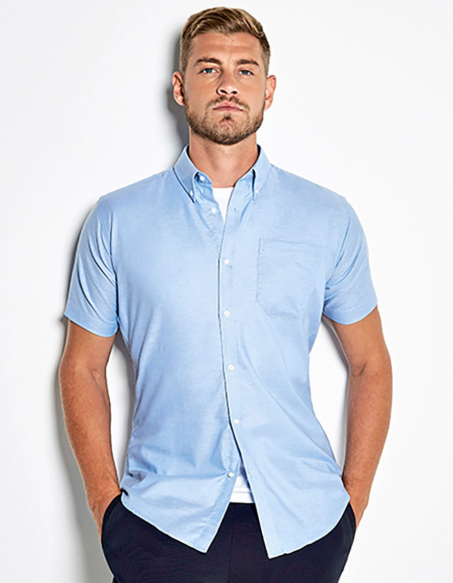 Slim Fit Workwear Oxford Shirt Short Sleeve Kustom Kit K183