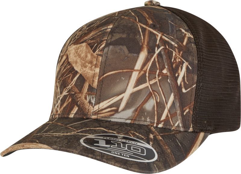 6 Panel Trucker Kappe "Realtree Camo" Flexfit 110MRC