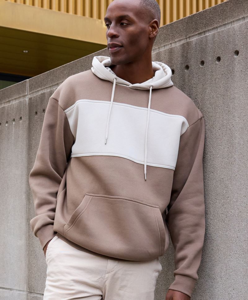 Bio Kapuzen Sweater "Colour-Block" James&Nicholson JN8051