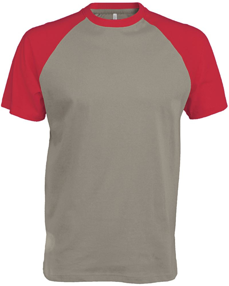 light grey/ red