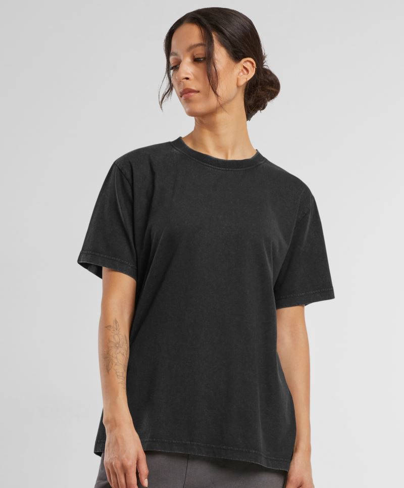 Schweres Damen Vintage Oversize T-Shirt Stonewash Build Your Brand BY306