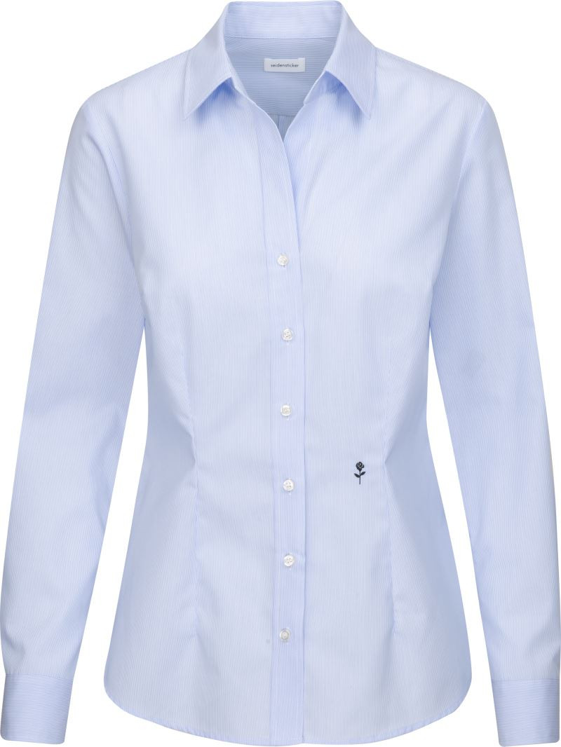 striped light blue/ white